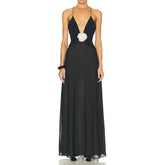 Sexy Backless Spaghetti Strap Long Chic Club Party Vestidos Maxi Dress
